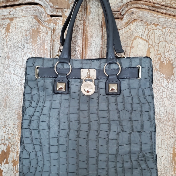 Gray Vegan Leather large bag. New - Picture 2 of 7